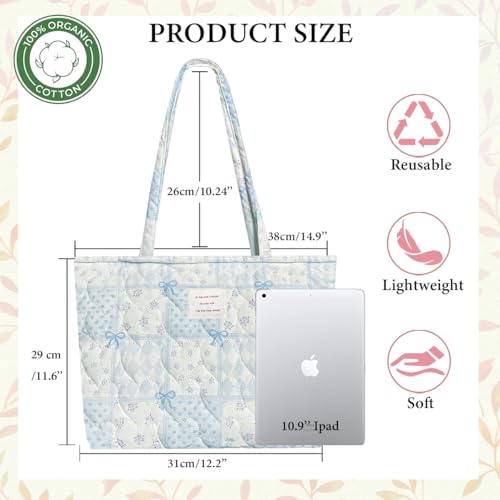 Image of Sunwel Fashion Top Zipper Floral Quilted Bag Small Tote Bag for Women