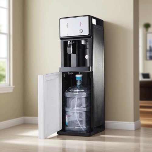 Dispensador de agua enfriadora de suelo independiente, máquina de agua fría y caliente de doble función, fuente 3 en 1 for el hogar, la oficina, el hotel, la familia, la escuela, el negocio comercial