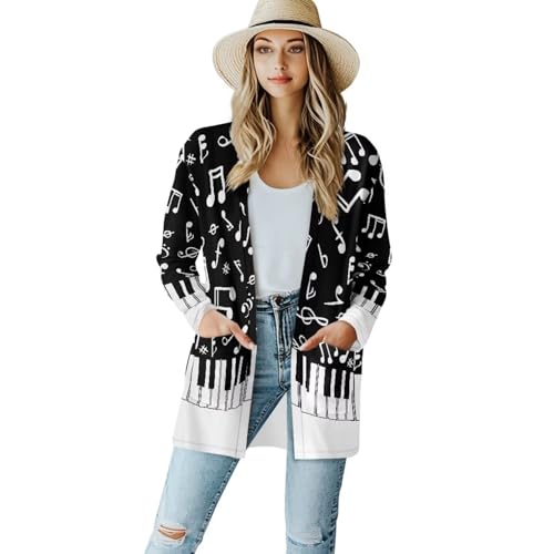 Image of Womens Open Fron Cardigan Sweaters Long Sleeve Tops Daily Coats