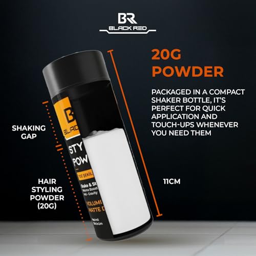 8. Bild von Black Red-Hair Styling Powder Wax Haarpuder 20 Gr Permanent Matt (Volumizing Matte Design)