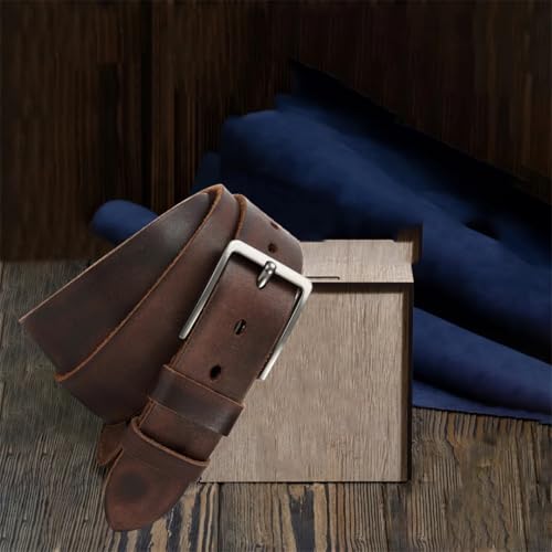 Genuine Leather For Men's Buckle Jeans Casual Belts Adult Business Cowboy Waistband 40Fgzktcsx-Bn 135cm3