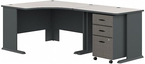 Miniatura 7 de Bush Business Furniture Escritorio esquinero serie A con retorno de 36 W y archivador móvil, 48 W, Hansen Cherry hansen cherry,Pizarra,Cerezo