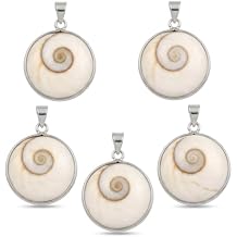 IS4A Natural Gomti Chakra Pendants Lot of 5 Energized Laxmi Puja Mystic Hindu Miracle