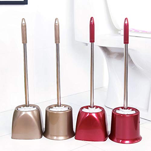 Image of Toilet Bowl Brush and Holder, Toilet Brush with Holder Set, Compact Size Toilet Bowl Brush for Bathroom Toilet Cleaning (5.3 x 6.7 x 18 Inch)