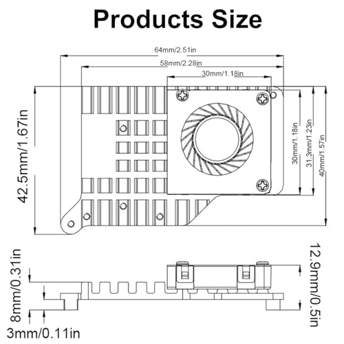 Placa adaptadora PCIe con ventilador de refrigeración de 8 Gbps para placas base 3