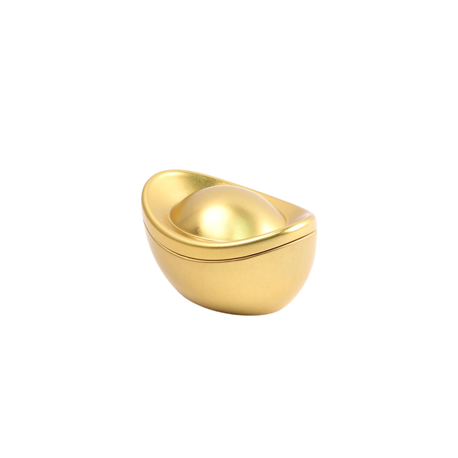 Hsioluted Golden Ingot Shape Tin Candy Chocolate Holder Box Metal Candy Container for Wedding Chinese Spring Festival Celebration Festival Metal Container