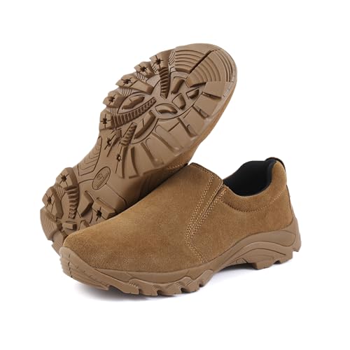Image of Men's Leather Slip-on Shoes, Lightweight Comfortable Versatile Stylish Loafers with Steel Shank
