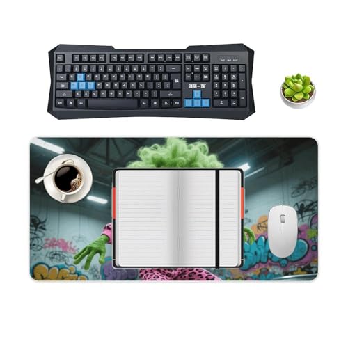 Desk Pad Protector 24x12 Inch Extended Funky Skateboard Frog miniatura 4