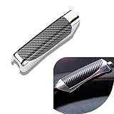 Irinidig 1 PC Car Handbrake Cover, 5.11' x 1.29' Parking Handbrake Decorative Cap, ABS Auto Comfortable Grip Handbrake Cover, Compatible with Most Vehicle Knob Handbrake Guards (Carbon Fiber Black)