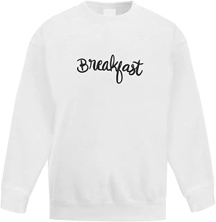 Azeeda 'Breakfast Text' Kid's Sweatshirt/Jumper (14-15 Years) (KW00024786)