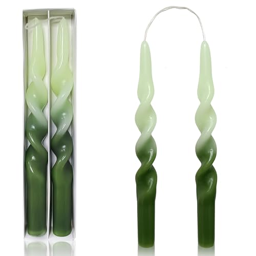 Bougie conique torsadée pour illuminer vos fêtes de famille