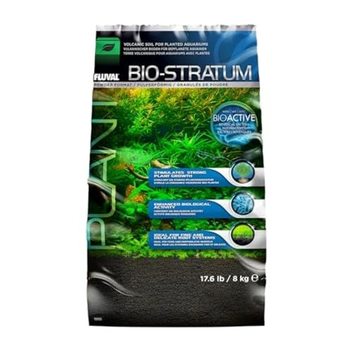 Fluval 12698 Natural Mineral-Rich Volcanic Soil Bio Stratum for Planted Tanks, 17.6 lbs. - Aquarium...