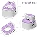 3-in-1 Potty Training Toilet, Portable Potty, Potty Training Seat and Toddler Step Stool, Easy Setup and Clean, Anti-Slip Toddler Potty Trainer for Boy Girl,Lavender