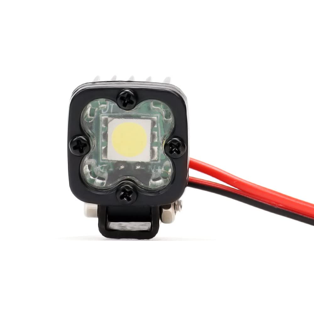 XBERSTAR RC Headlights LED Lights for RC AXIAL SCX10 D90 TRX4 (1-4 Square Lights)