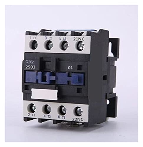 ASQUAN Contactor LC1D AC Contactors CJX2-2501 25A NC 3- Phase DIN Rail Mount Electrical Power 2 4V 36V 110V 220V 380V (Color : 24v)