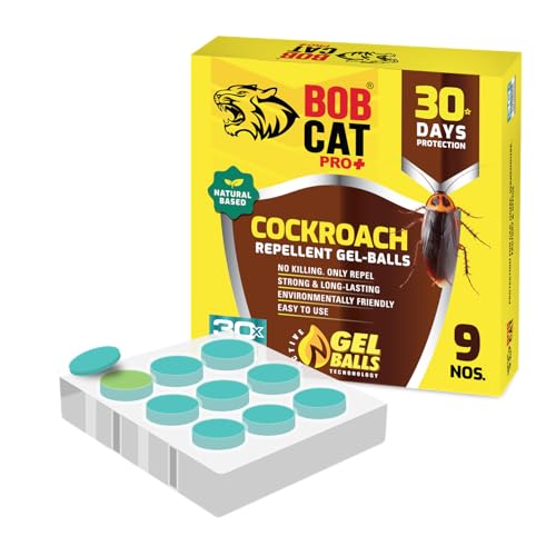 Image of Natural Cockroach Repellent Gel | 100% Herbal | Most Effective 30 Days Strong Protection | Long-Lasting | Eco-Friendly | For Car, Home, Warehouse, Factory & Office | Pack of 9 | FORMULATION 3X