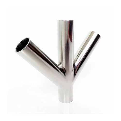 76mm 3" Pipe OD Butt Welding Oblique Y-Shaped 4 Way SUS 304 Stainless Fitting Spliter Beer Wine