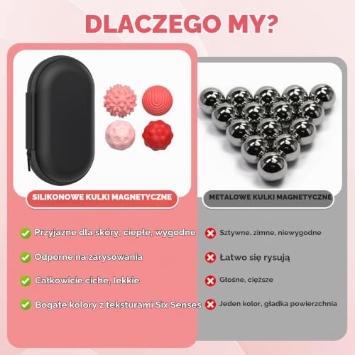 Magnetyczne piłki Fidget dla dorosłych i nastolatków, ciche zabawki Fidget