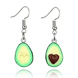 Hatoys Miniature Food Green Avocado Friendship Jewelry Earrings (Green)