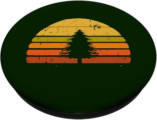 Miniatura 2 de Empuñadura de pino, diseño retro, para los amantes del árbol del sol, para plantas y naturalezas, con soporte para teléfonos y tabletas