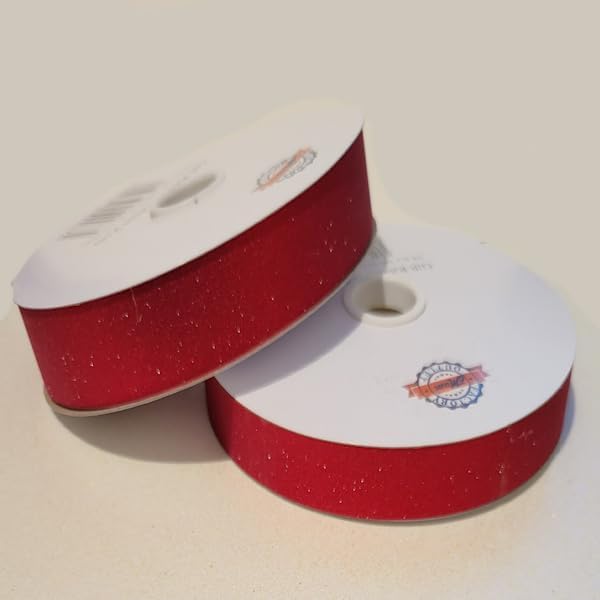 7/8 Diamond Dust Red Ribbon 100 yards – MFO