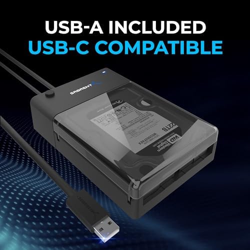 SABRENT USB 3.0 to SATA External Hard Drive Lay-Flat Docking Station for 2.5 or 3.5in HDD, SSD [Support UASP] (EC-DFLT) — view 6