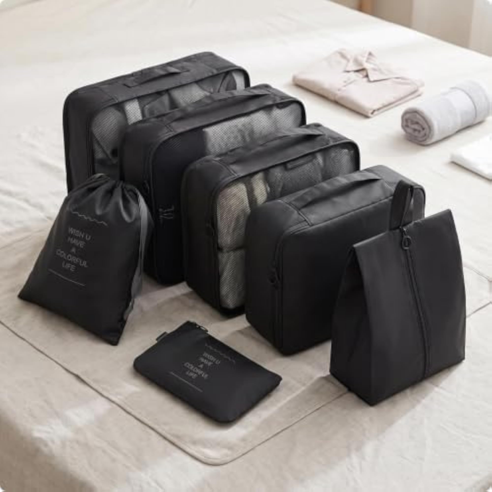 7-Piece Space-Saving Packing Cubes Set