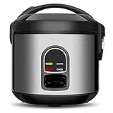 Small Rice Cooker Steamer Mini Rice Maker, 5 Cup(Uncooked) Removable Nonstick Pot with One Touch Control and Automatic Keep Warm Function