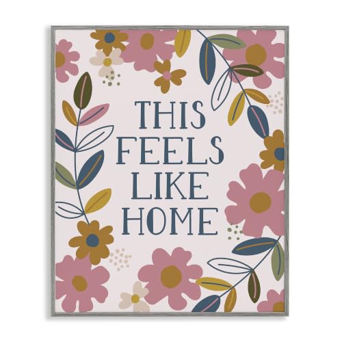 Floral Blossoms Home Quote, 11 x 14 Inch Framed Giclée Print