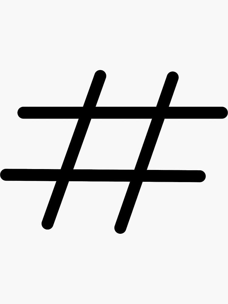 Hashtag Sticker Sticker Graphic Auto, Wall, Laptop