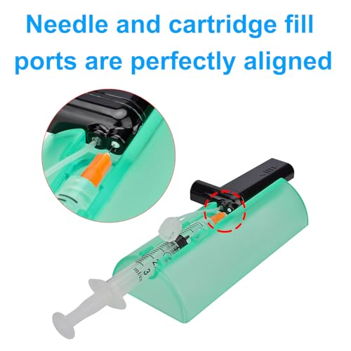 APDTEK Tandem tslim X2 Pump Cartridge Filling Tool Accessories, tslim X2 Insulin Precise Alignment Filling Tool Accessories, Diabetic with Shaky Hands Visual Impairment Supplies, Green