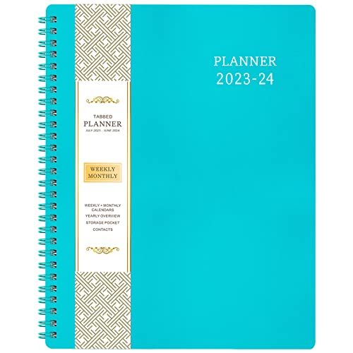 Academic Planner 2023-2024 - July 2023 - June 2024, 8" X 10", Planner 2023-2024, Weekly & Monthly Planner 2023-2024, Flexible Cover, To-Do List, Twin-Wire Binding #TOP4