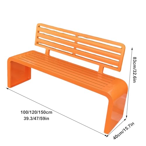 Banc de jardin avec dossier en acier galvanisé de qualité pour cour