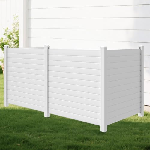 No Dig Air Conditioner Fence PVC Privacy Screen Trash Can Fence Swimming Pool Equipment Enclosure Outdoor Privacy Walls for HOA (50