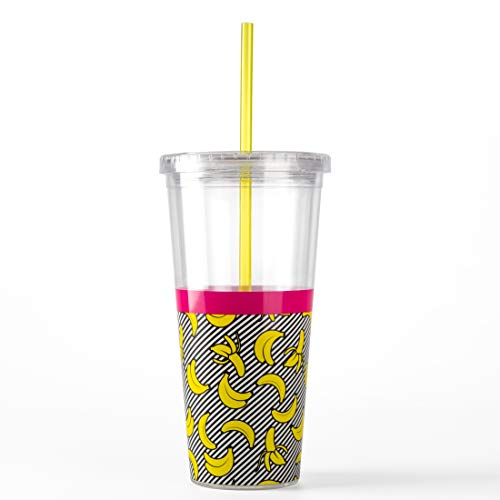 MUSTARD M12042 Banana - Taza de plástico de doble pared, 568 ml, multicolor Cover