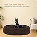 HMTOPE Orthopädisches Hundebett rund Hundekissen Hundesofa Katzenbett Donut Kuscheliges Hundekorb Waschbar, 120 cm Ø, Braun