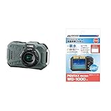 ペンタックス PENTAX WG-1000 オリーブ 本格防水デジタルカメラ 15m防水 (連続1時間) 2m耐衝撃 防塵仕様 2162+ハクバ (HAKUBA) デジタルカメラ液晶保護フィルム 親水タイプWG-1000 専用 DGFH-PWG1000 液晶ガード 画面保護 水がなじんでぬれても液晶が見やすい セルフクリーニング効果 日本製 ペンタックス リコー 4977187348385