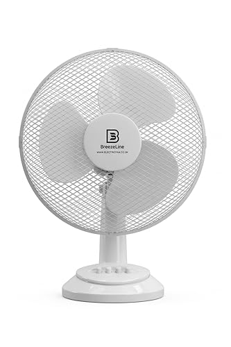 12 Inch Portable Table Fan 3 Speeds Wide-Angled 90 Oscillation Desk Fan Lightweight Powerful Airflow Quiet Operation Cooling Fan Perfect for Home Bedroom or Office