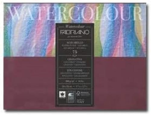 Papel para acuarela que no se ondula Fabriano de 200g y grano fino encolado