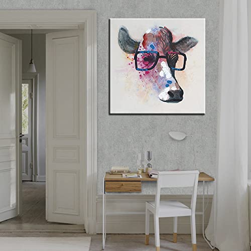 Peinture à l'huile de vache sur toile, cadeau idéal de crémaillère - 4