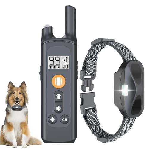 Anti Bark Collars For Dogs Dog Training Collar With Remote Rechargeable Dog Barking Collar IP7 Waterproof Remote Control Range Over 2600ft Dog Training Collar Of Dogs