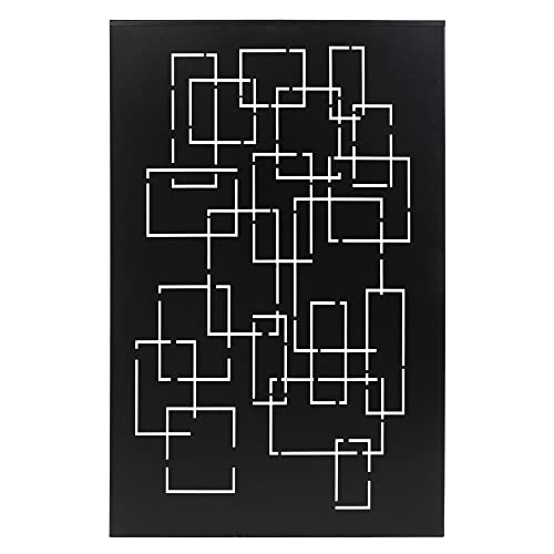 LE MARQUIER - Plaque de Protection Murale Géométrie Pour Poële - 80x120cm - Acier - Noir