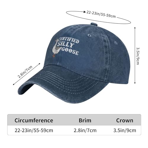 Image of Funny Goose Hat Silly Goose On The Loose Trucker Hat Women Vintage Mesh Cap for Summer