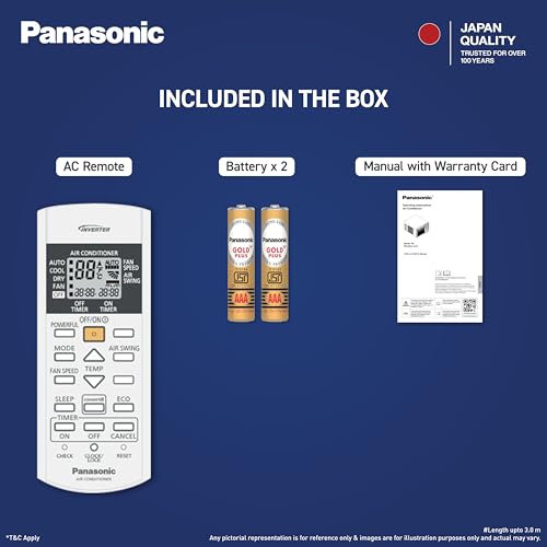 Image of Panasonic 1.5 Ton 3 Star, New star rated, Inverter Window AC (50C Oper., Copper Cond., 8in1 Convertible, 2-Way, PM0.1 Filter, ECO Mode, Powerful Mode, CW-LU183CG, White)