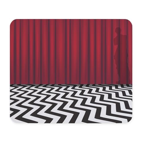 Alfombrilla de goma antideslizante para ratón, de CafePress, con diseño de la logia negra (black lodge) de la serie Twin Peaks