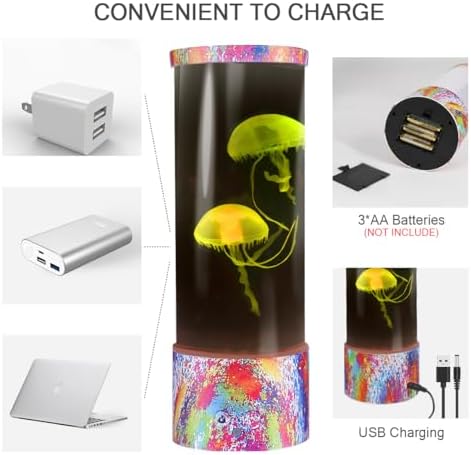Jellyfish Lamp, KIKILIVE LED Jellyfish Tank Table Lamp with 17 Color Changing, Remote Control, Dimmable Night Light Table Lamp Gift for Kids, for Home Office Christmas Birthday Decoration 4 41ZCFhb4Z1L. AC