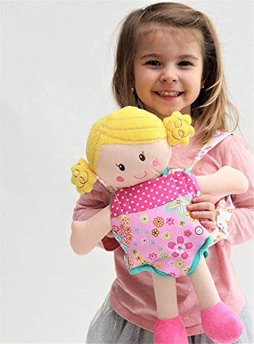 Baby Whitney Patchwork Pink Doll Front Carrier With Straps #TOP2