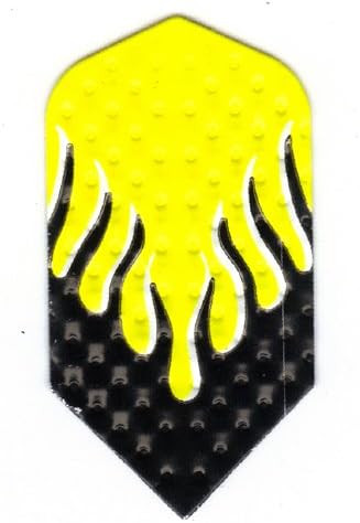 25 Sets #3075 AmeriThon Black/Yellow Embossed Dart Flights
