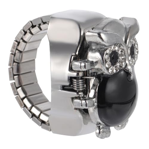 Joyería de anillos de dedo para hombres con reloj de anillo digital moderno