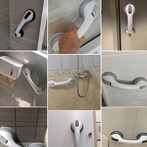 2Pcs Shower Handle, 12 Inch Bathroom Support Handles, Grab Bars With Strong Suction Cup, Shower Safety Hand Rail For Bathroom, Suitable For Elderly,Disable Etc.(With Bath Flowers) #TOP4